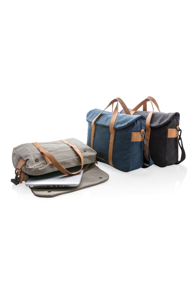 Canvas laptop bag PVC free
