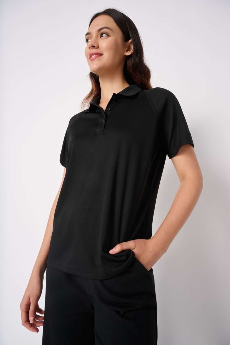 LADIES' BASIC POLYESTER POLO SHIRT