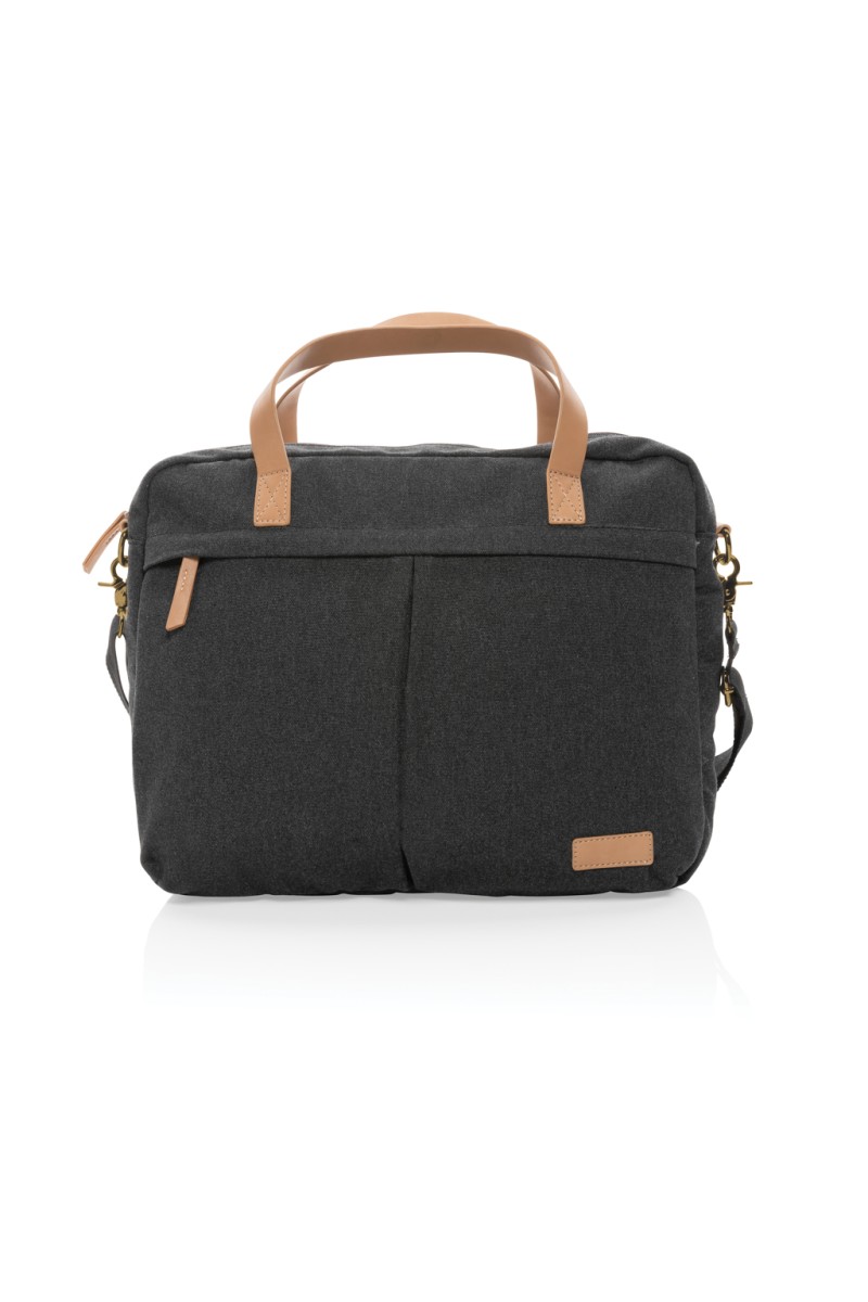 Geantă laptop Impact AWARE™ din pânză reciclată 16 oz.