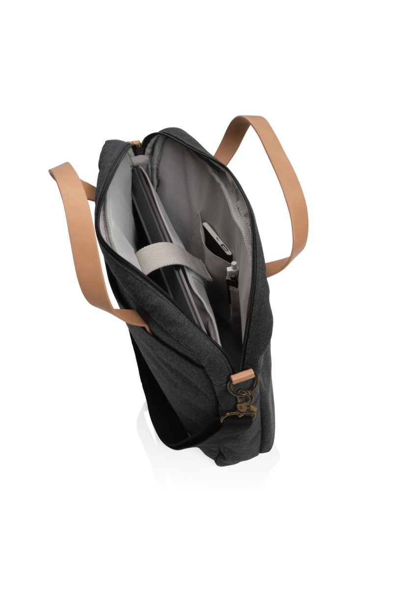 Geantă laptop Impact AWARE™ din pânză reciclată 16 oz.