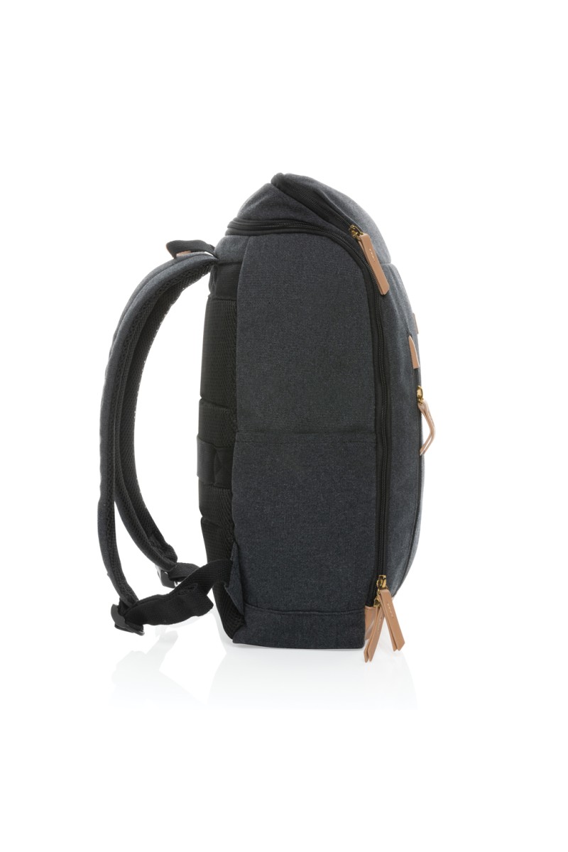 Impact AWARE™ 16 oz. recycled canvas 15" laptop backpack