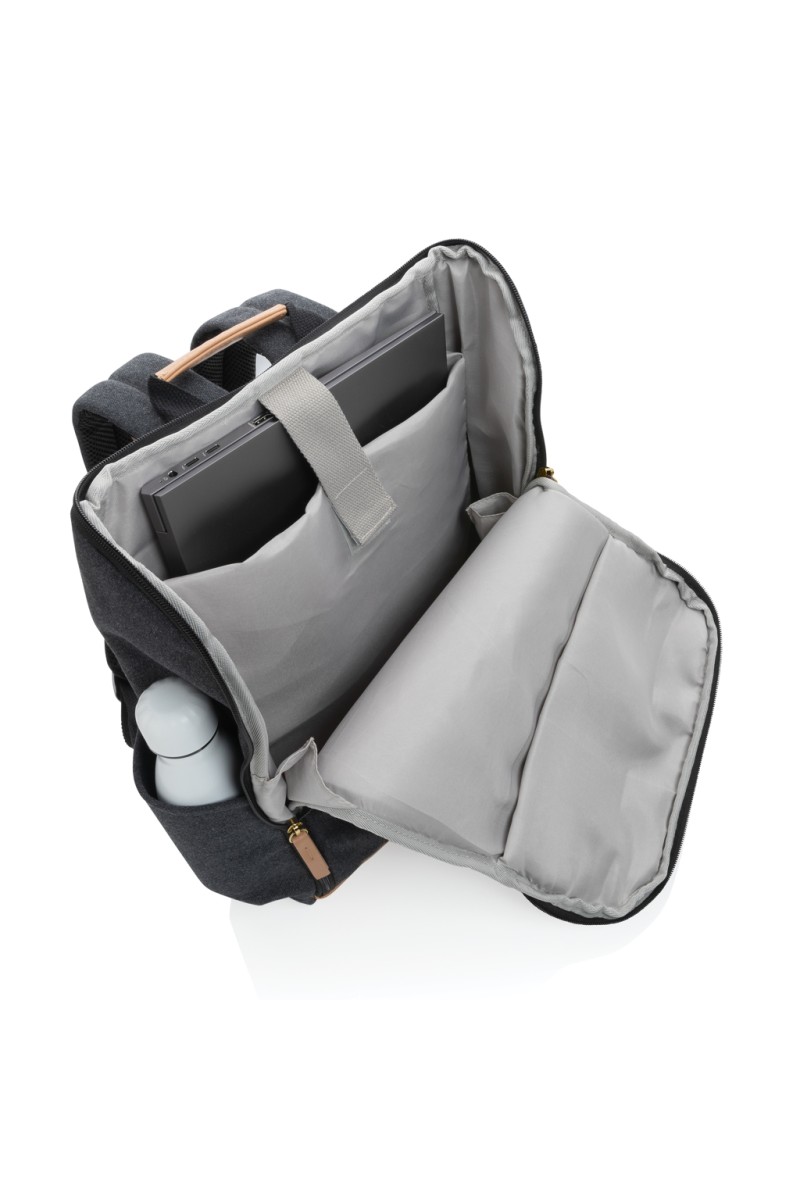 Impact AWARE™ 16 oz. recycled canvas 15" laptop backpack