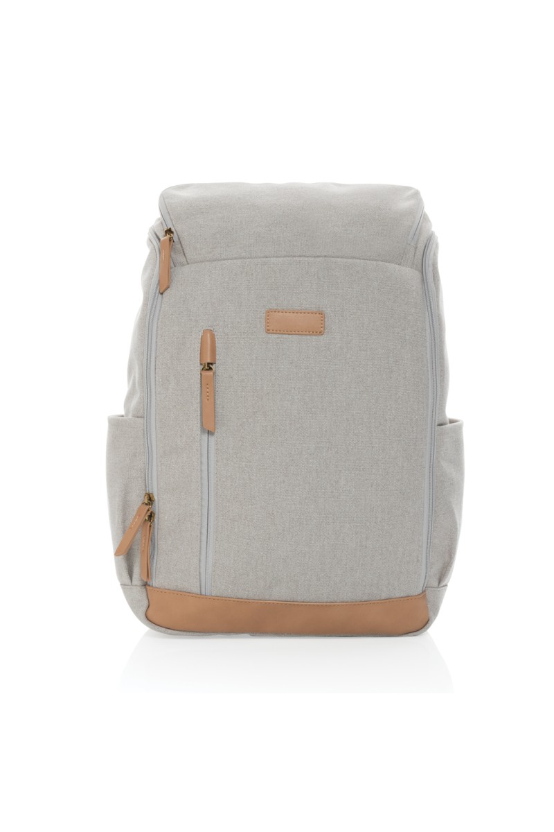 Impact AWARE™ 16 oz. recycled canvas 15" laptop backpack