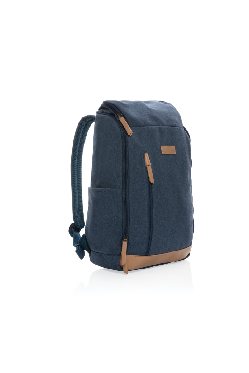 Impact AWARE™ 16 oz. recycled canvas 15" laptop backpack