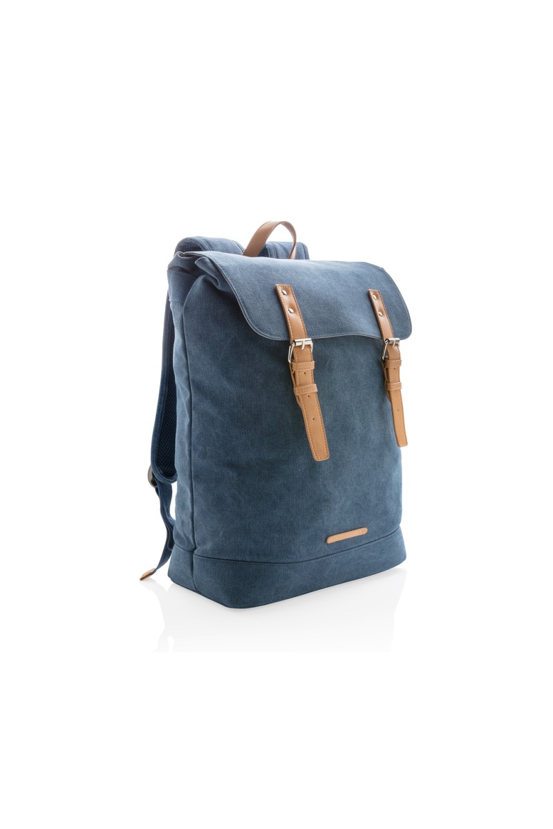 Canvas laptop backpack PVC free