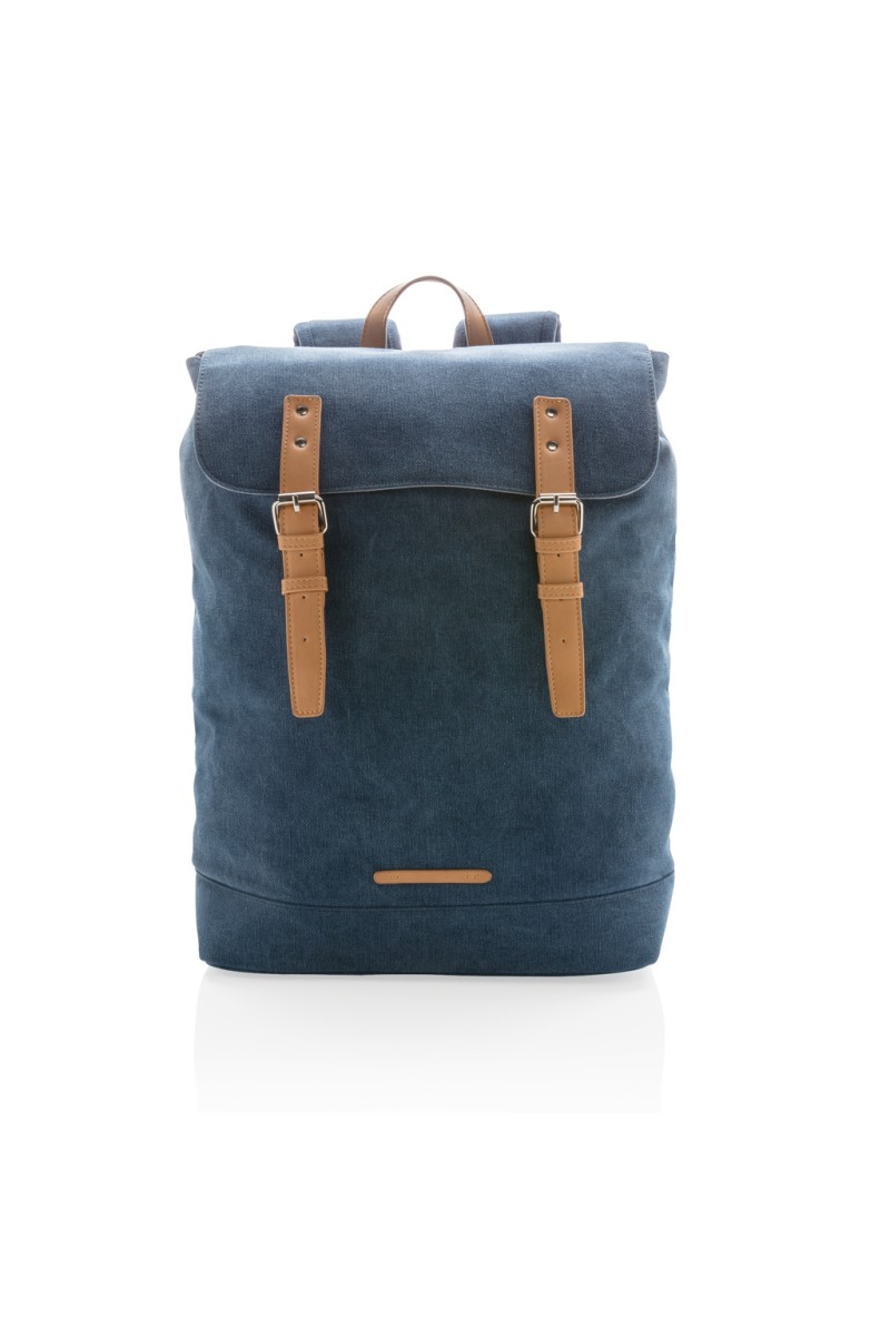 Canvas laptop backpack PVC free