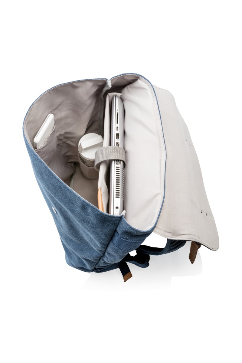 Canvas laptop backpack PVC free
