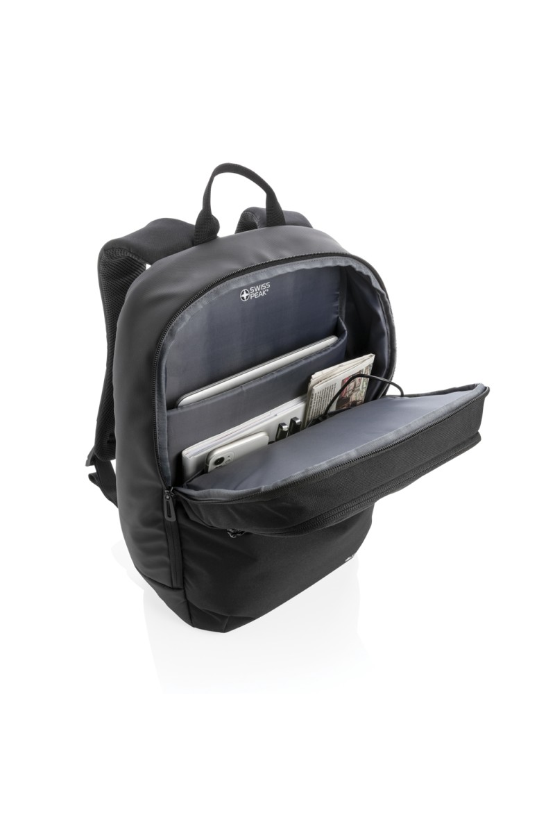 Rucsac laptop Swiss Peak cu buzunar UV-C steriliser
