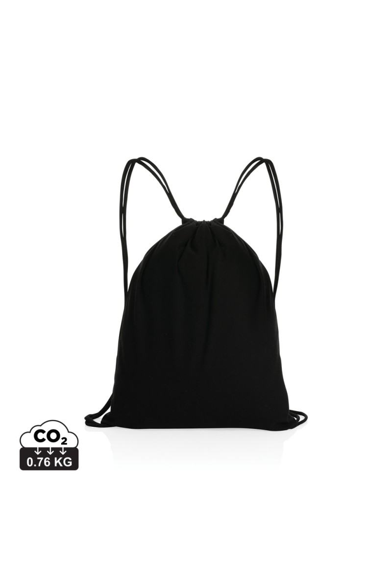 Impact AWARE™ recycled cotton drawstring backpack 145g