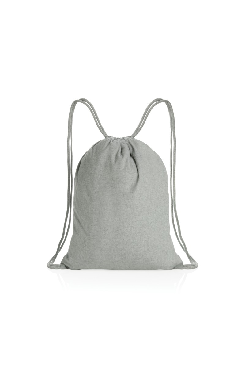 Impact AWARE™ recycled cotton drawstring backpack 145g