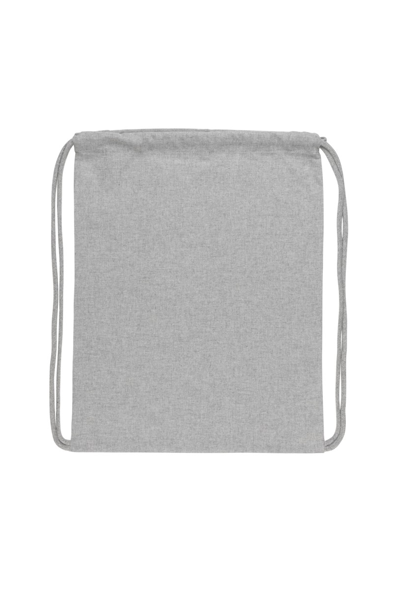 Impact AWARE™ recycled cotton drawstring backpack 145g
