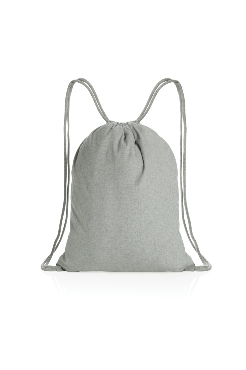 Impact AWARE™ recycled cotton drawstring backpack 145g