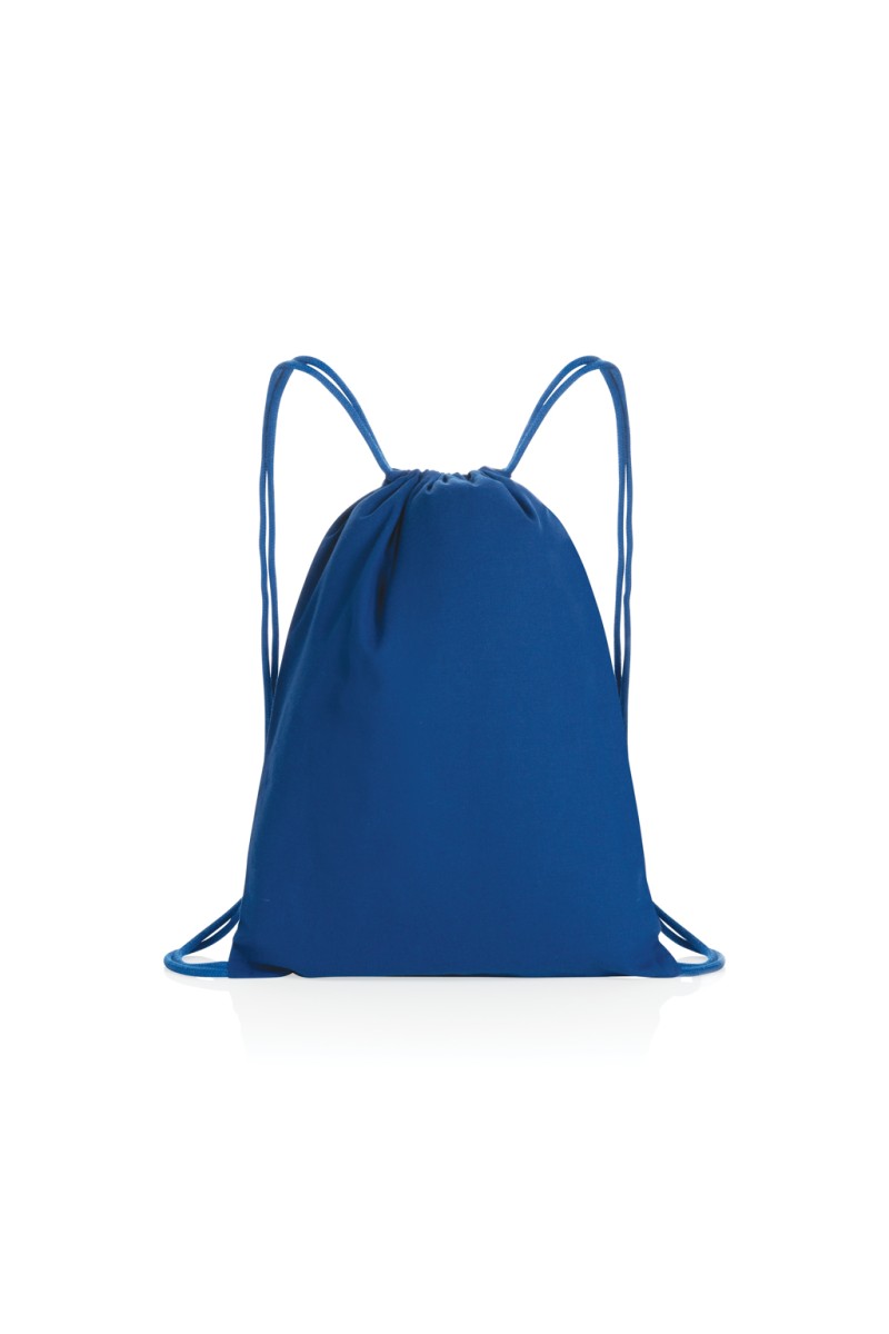 Impact AWARE™ recycled cotton drawstring backpack 145g