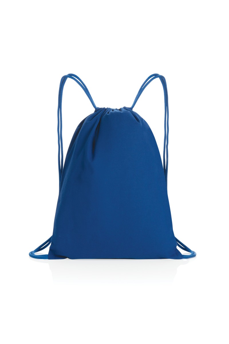 Impact AWARE™ recycled cotton drawstring backpack 145g