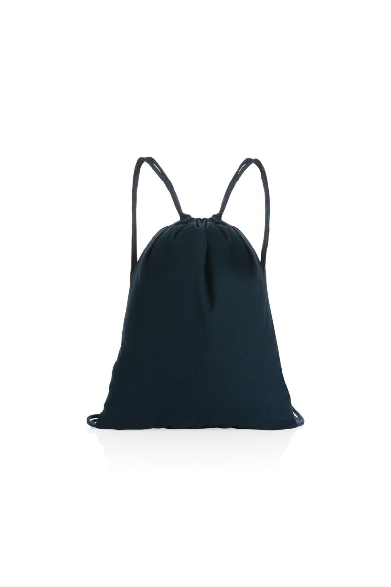Impact AWARE™ recycled cotton drawstring backpack 145g