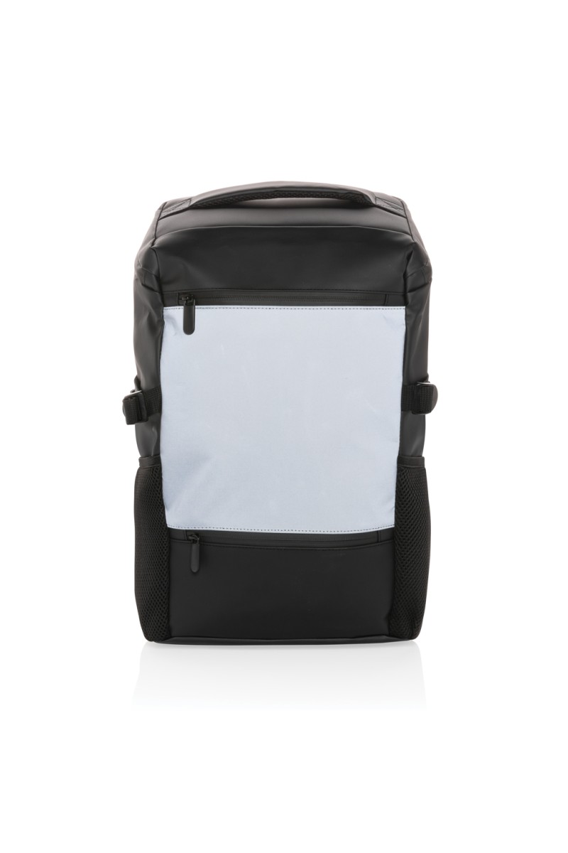 Rucsac de laptop 15.6" din PU cu banda reflectorizanta