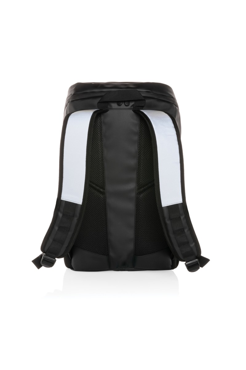 Rucsac de laptop 15.6" din PU cu banda reflectorizanta