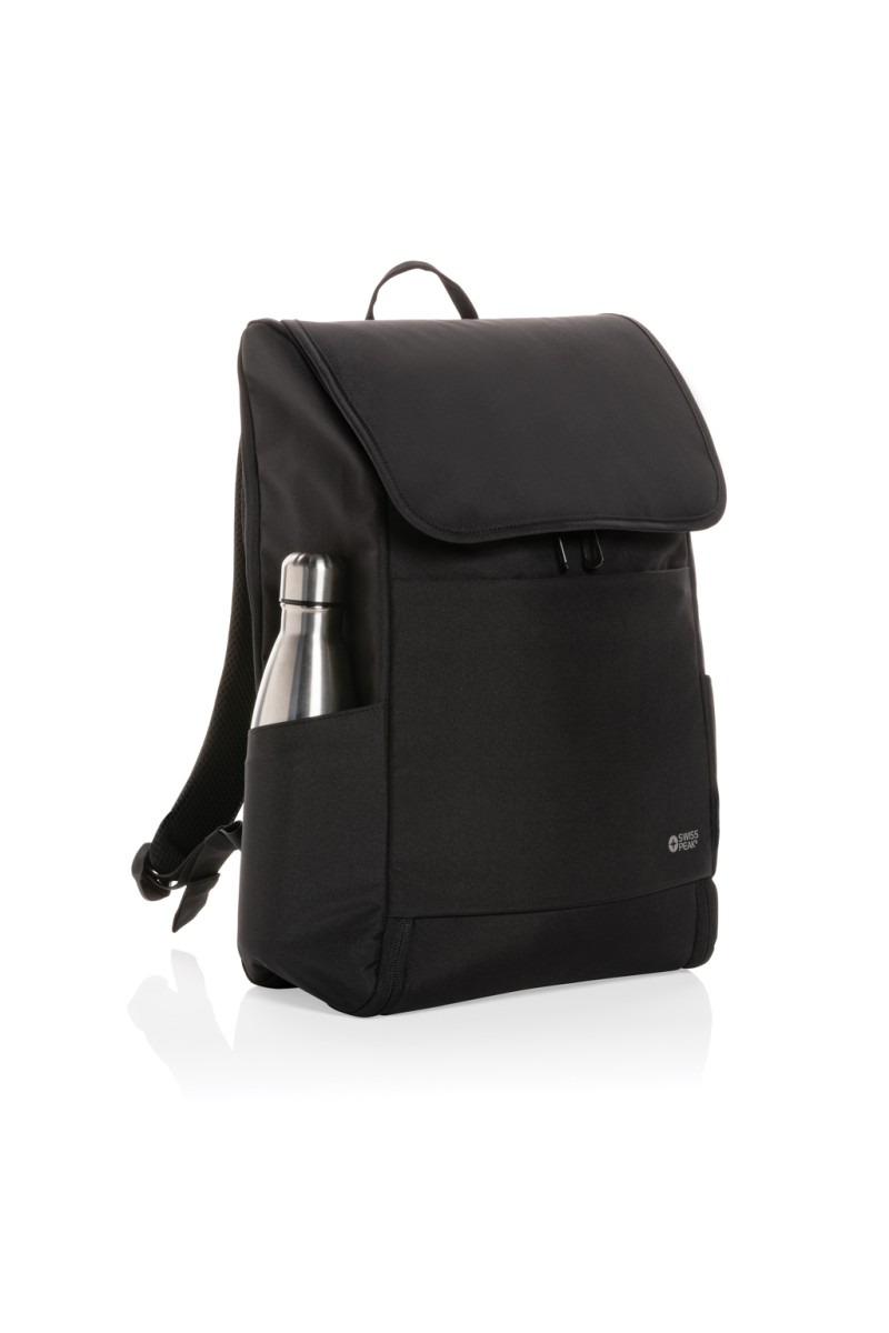 Swiss Peak Fern AWARE™ RPET all over zipper 15.6" backpack