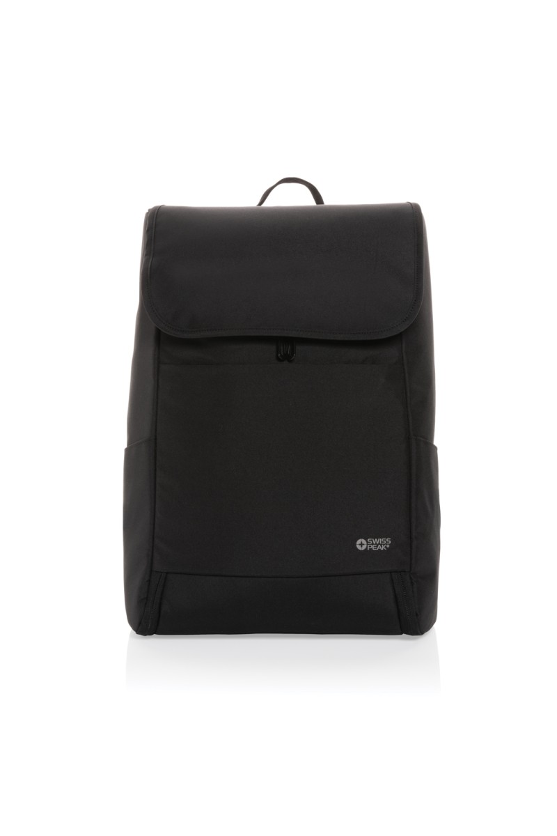 Swiss Peak Fern AWARE™ RPET all over zipper 15.6" backpack