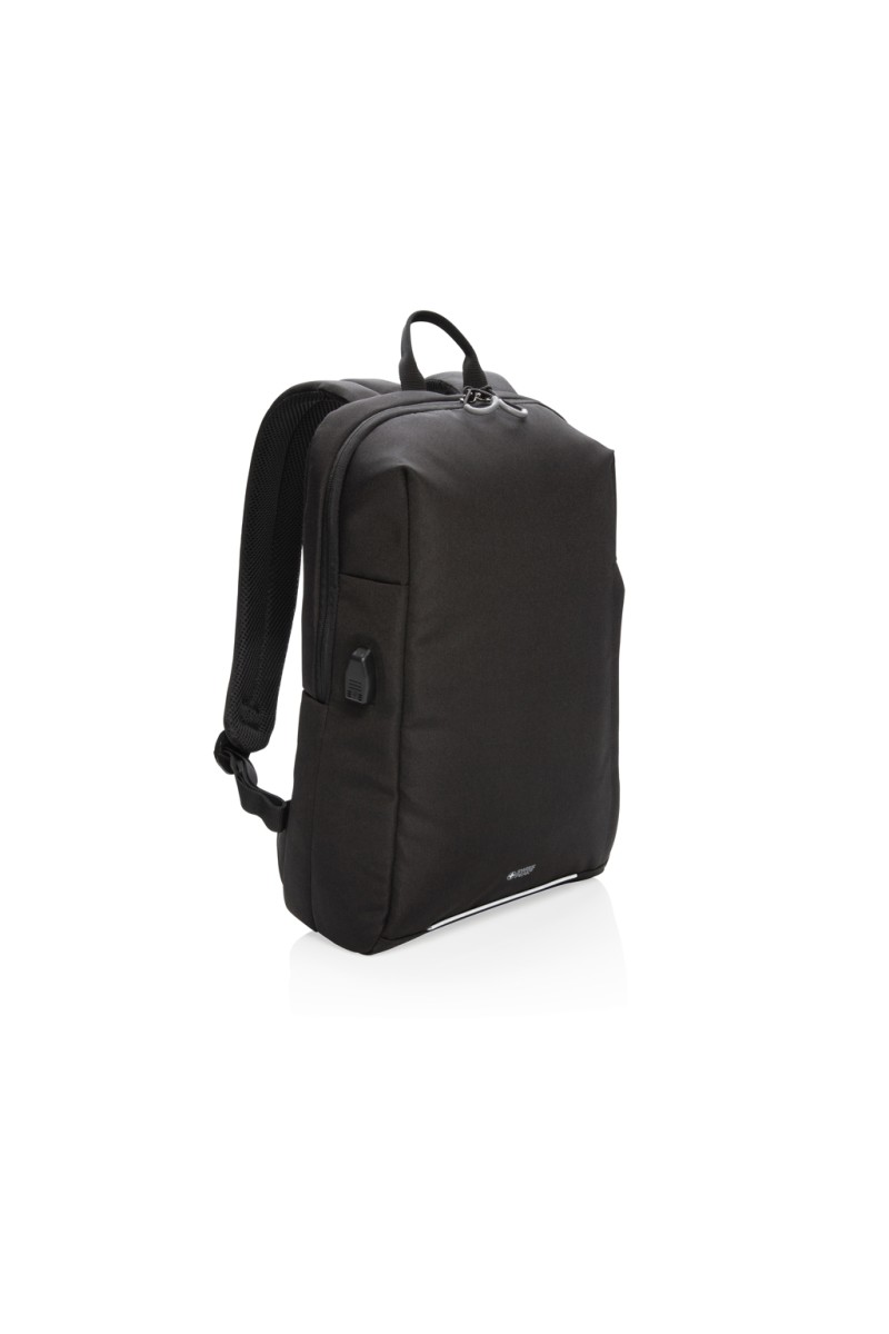 Rucsac laptop Swiss Peak AWARE™ cu buzunar RFID și port USB