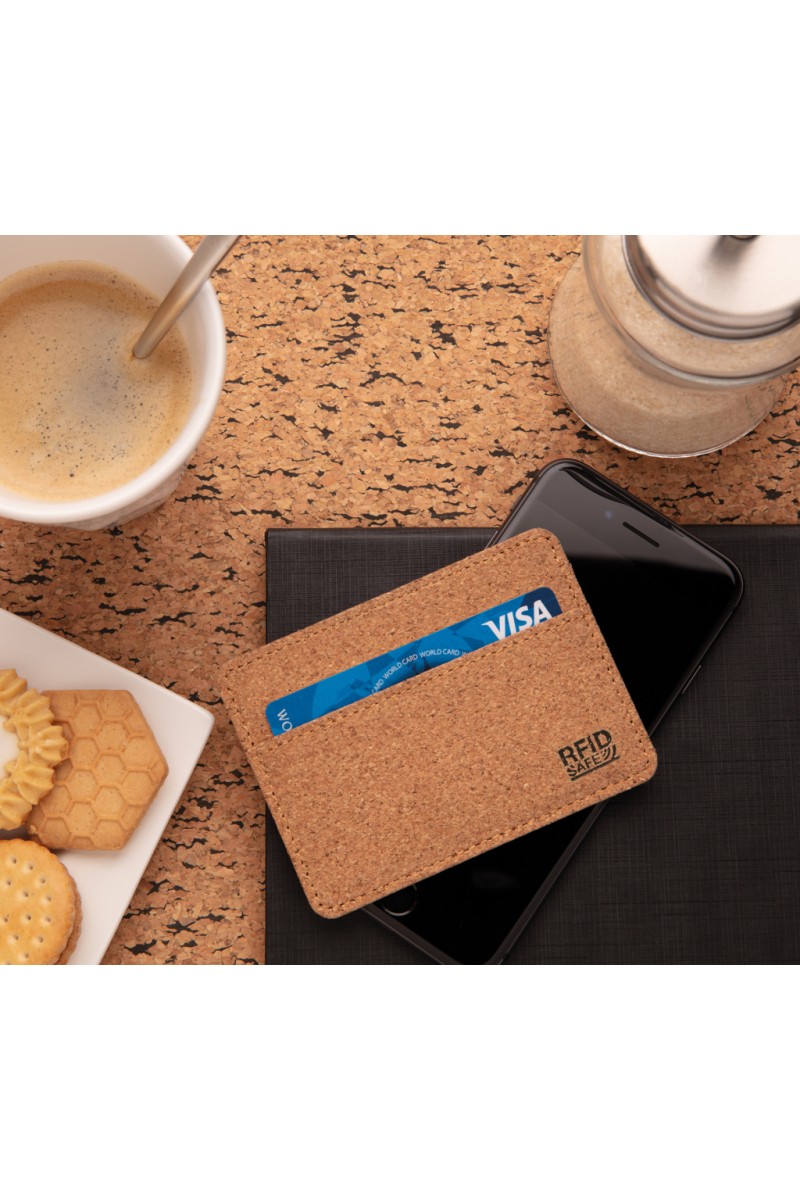 Geantă Voiaj Portcard subțire cork cu protecție RFID