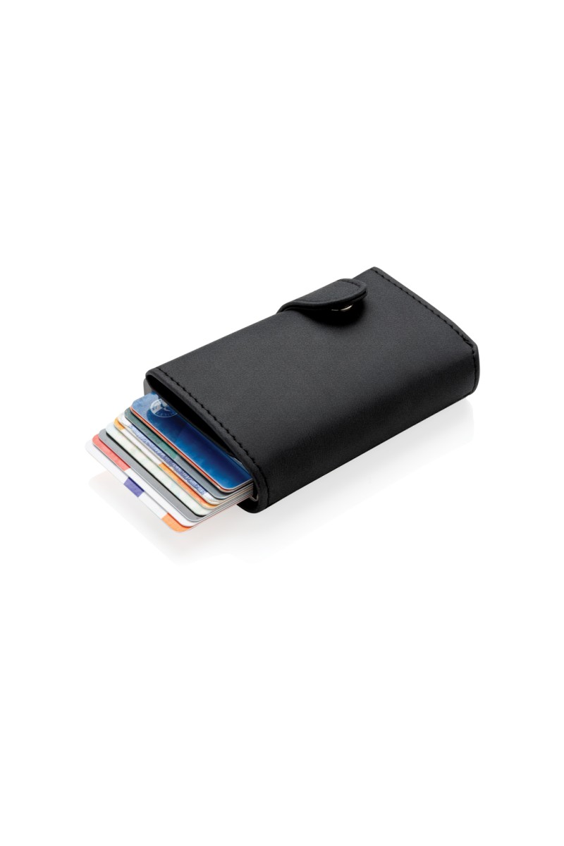 Travel Bag Standard aluminium RFID cardholder with PU wallet