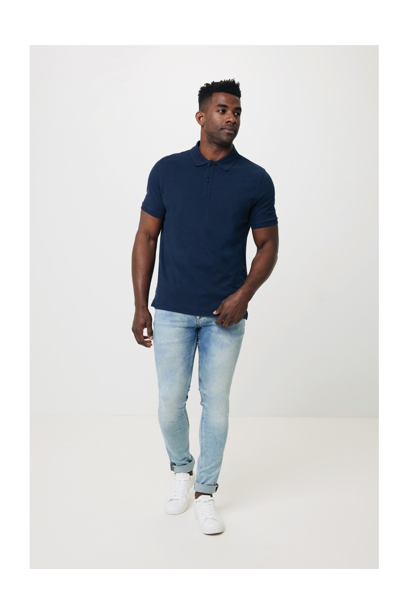 Tricou polo IQONIQ Yosemite din bumbac reciclat