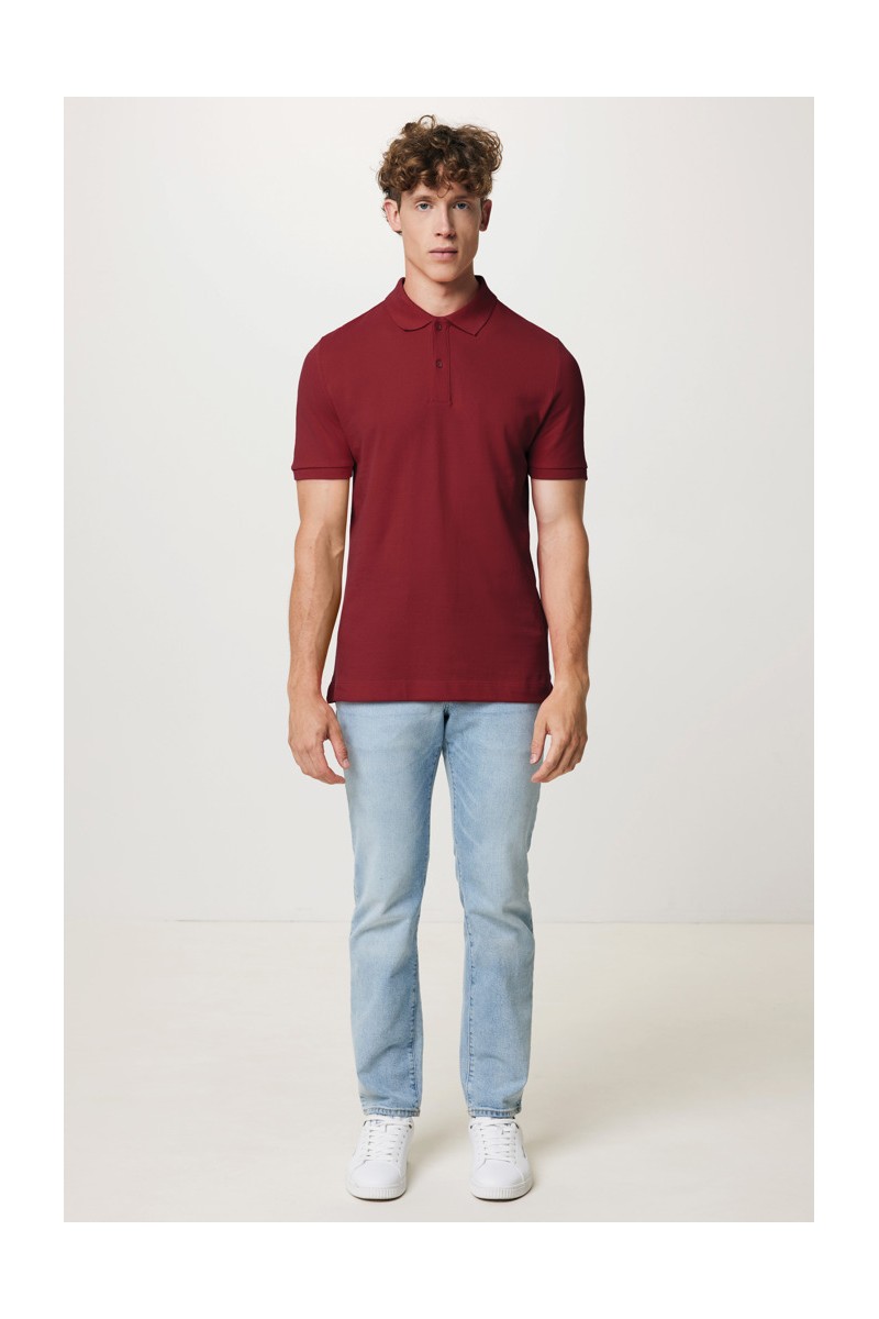 Tricou polo IQONIQ Yosemite din bumbac reciclat