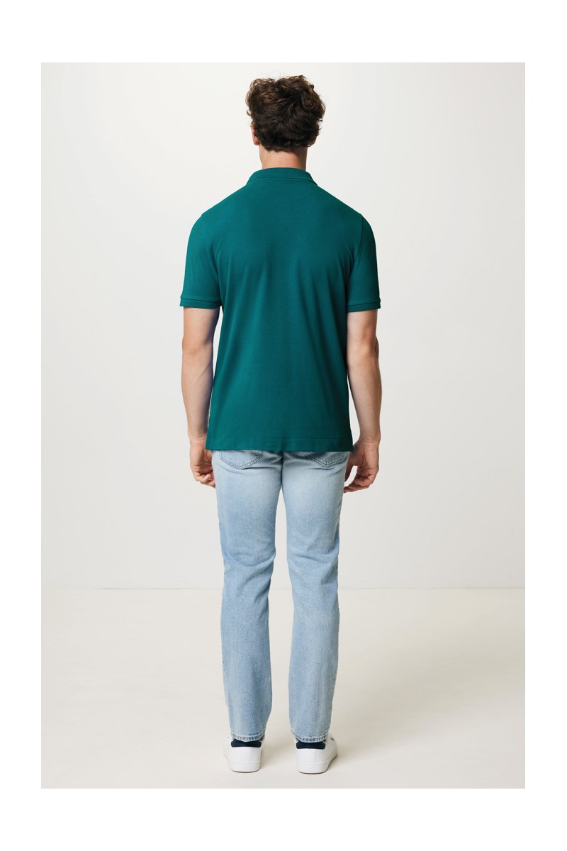 Tricou polo IQONIQ Yosemite din bumbac reciclat