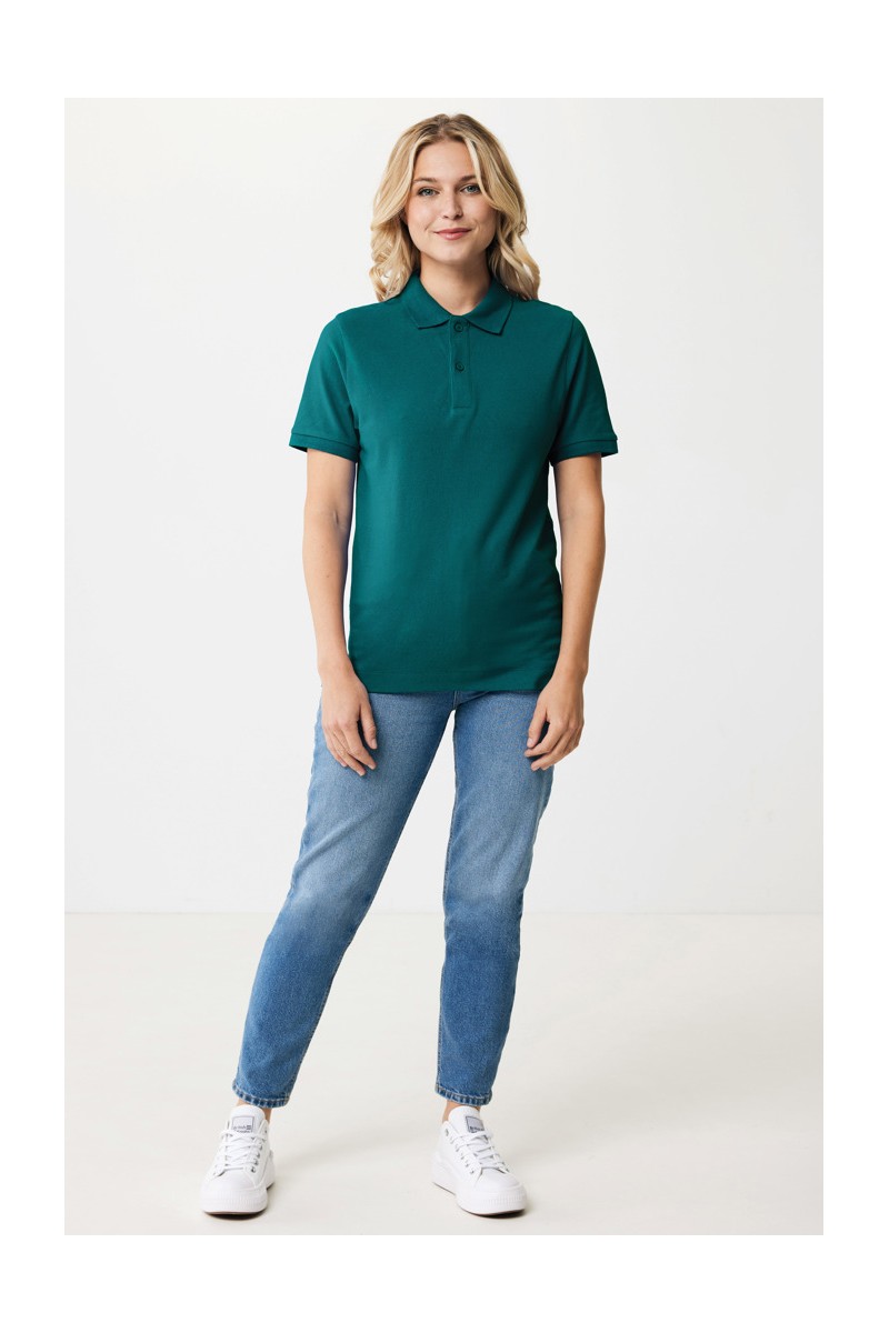 Tricou polo IQONIQ Yosemite din bumbac reciclat