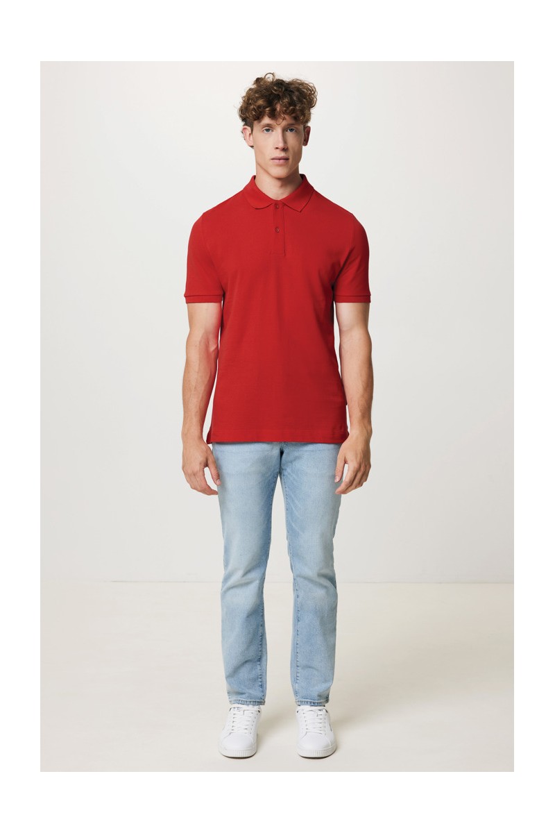 Tricou polo IQONIQ Yosemite din bumbac reciclat