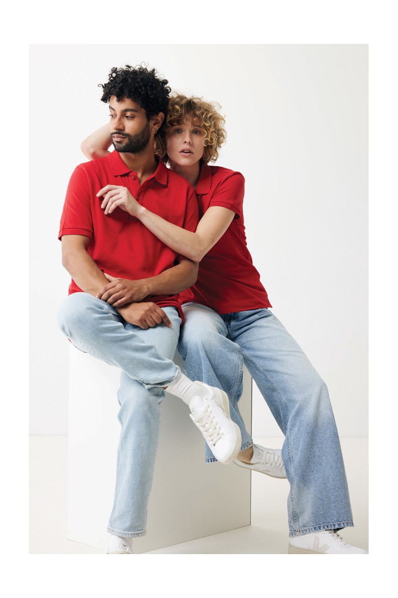 Tricou polo IQONIQ Yosemite din bumbac reciclat