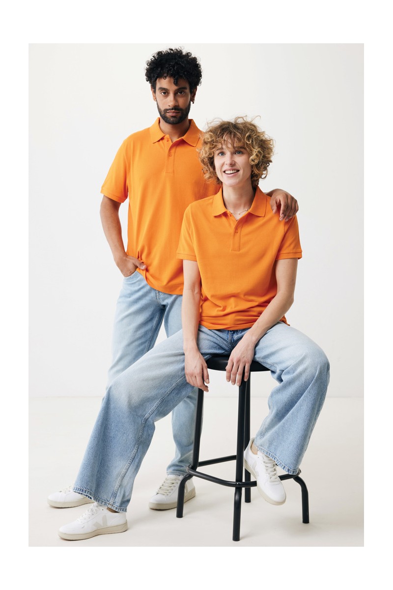 Tricou polo IQONIQ Yosemite din bumbac reciclat