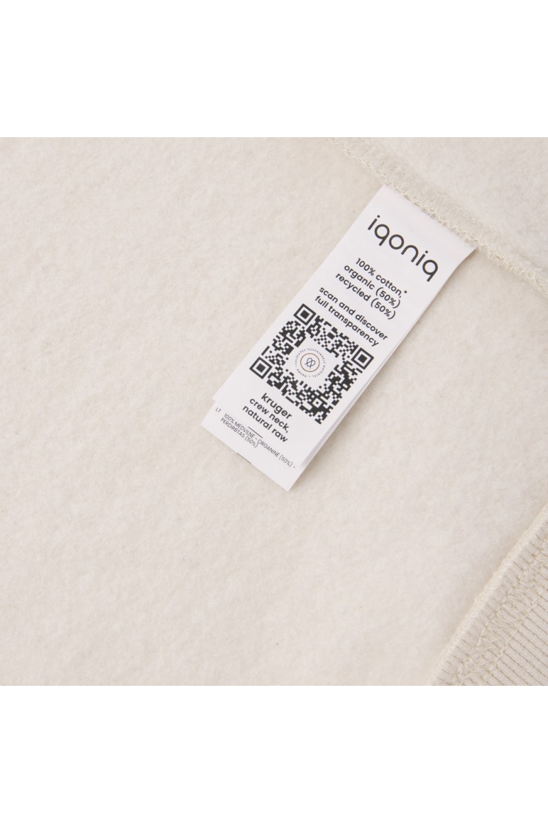 Hoodie IQONIQ Kruger relaxed recycled cotton crew neck