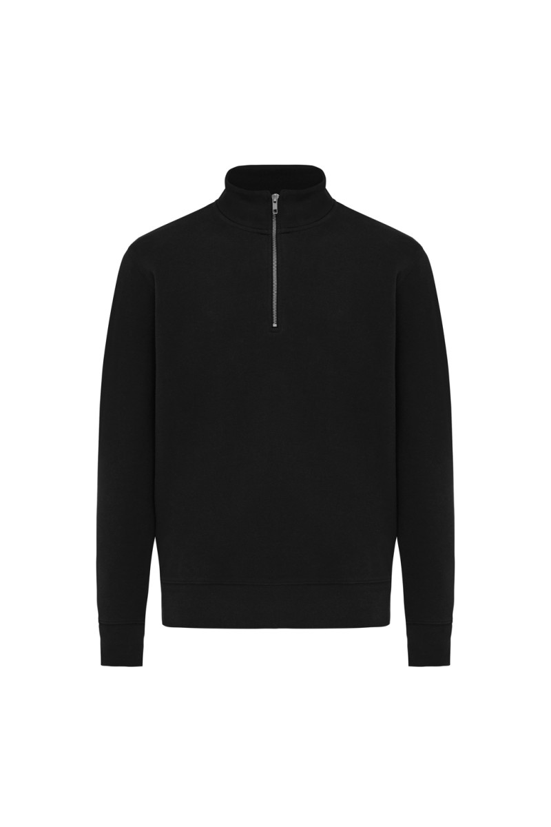 IQONIQ Elgon recycled cotton quarter zip sweater