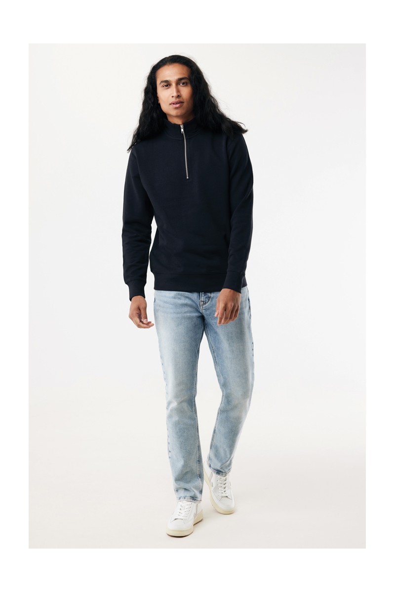 IQONIQ Elgon recycled cotton quarter zip sweater