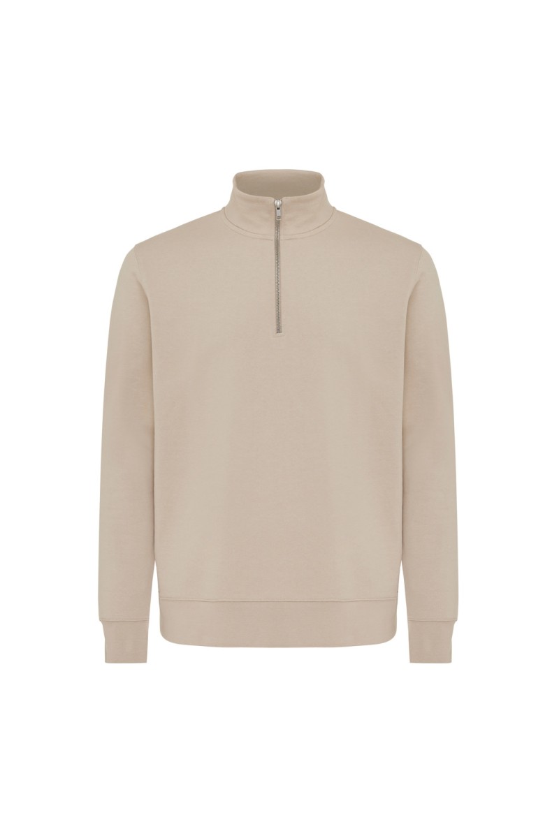 IQONIQ Elgon recycled cotton quarter zip sweater