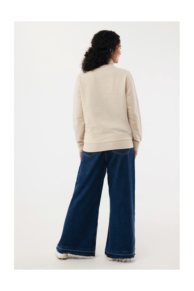 IQONIQ Elgon recycled cotton quarter zip sweater