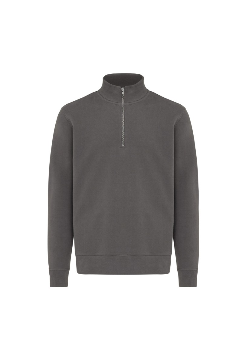 IQONIQ Elgon recycled cotton quarter zip sweater