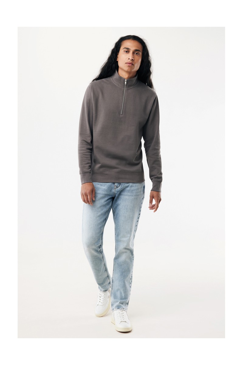 IQONIQ Elgon recycled cotton quarter zip sweater