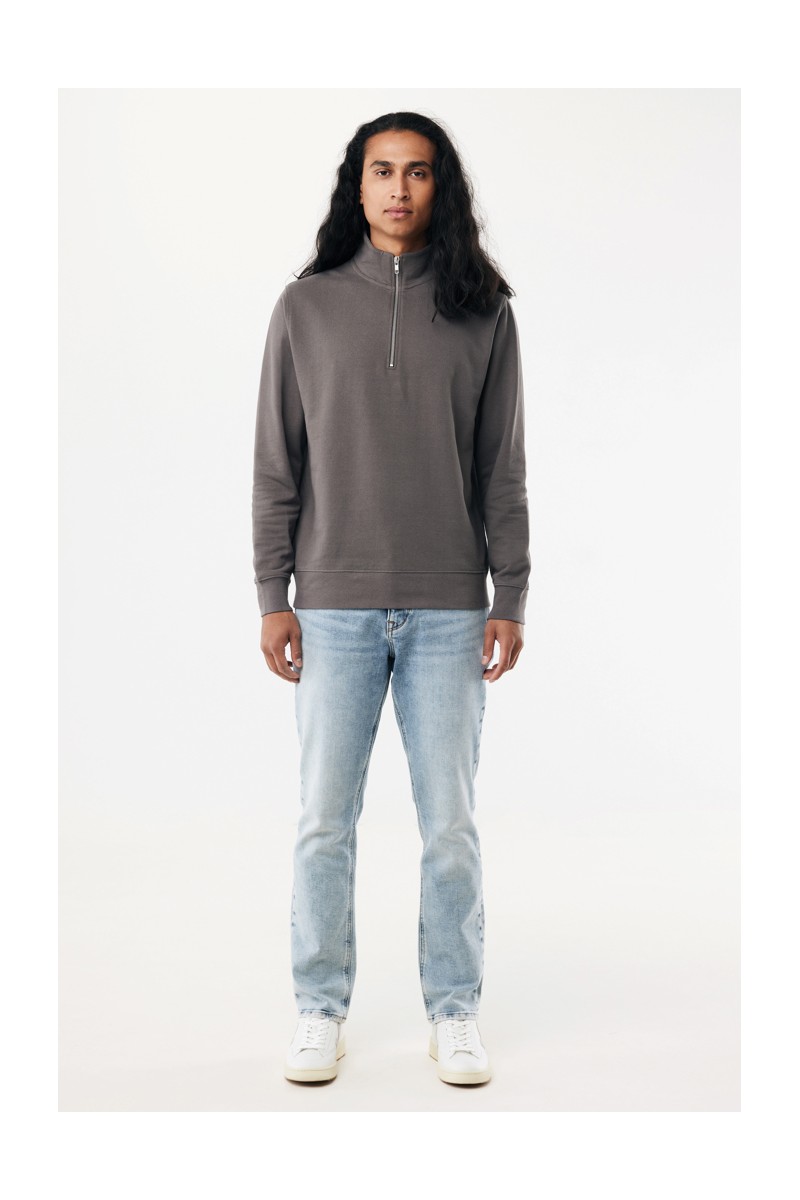IQONIQ Elgon recycled cotton quarter zip sweater