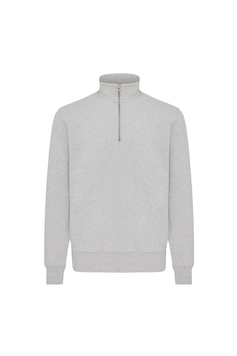 IQONIQ Elgon recycled cotton quarter zip sweater