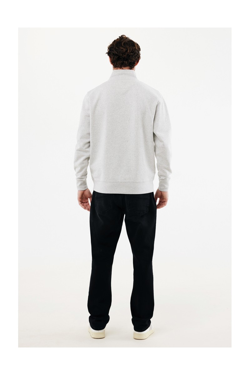 IQONIQ Elgon recycled cotton quarter zip sweater