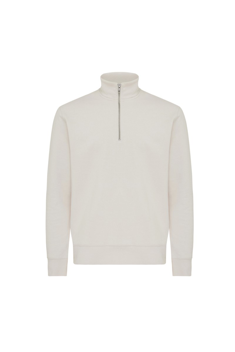 IQONIQ Elgon recycled cotton quarter zip sweater