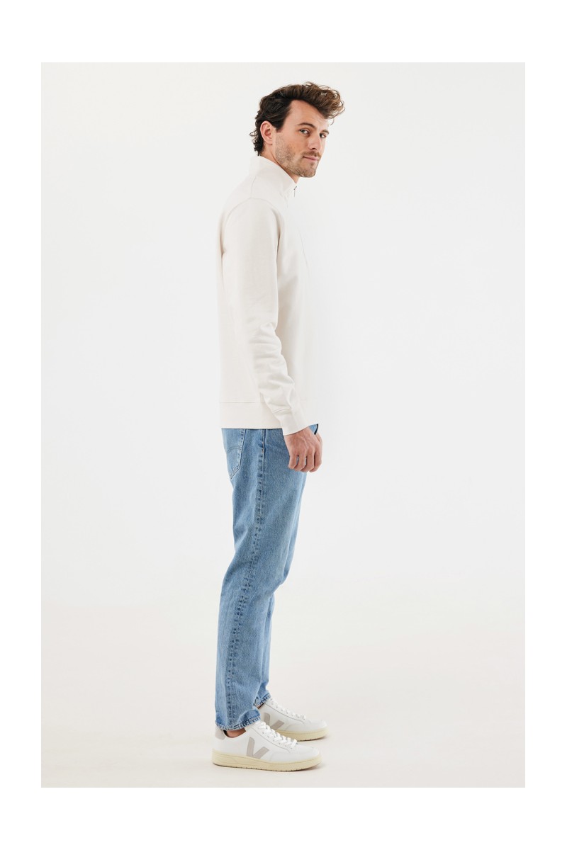 IQONIQ Elgon recycled cotton quarter zip sweater