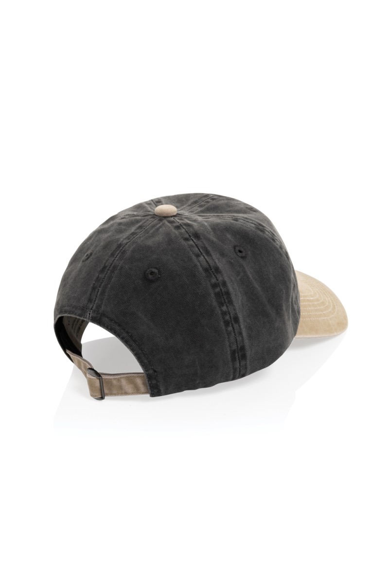 Șapcă cu 6 paneluri BEAU AWARE™ Washed din bumbac twill