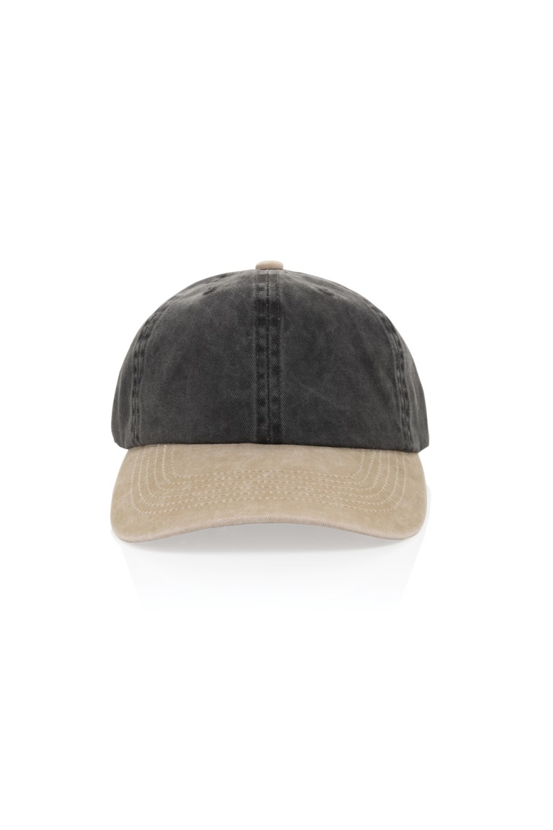 Șapcă cu 6 paneluri BEAU AWARE™ Washed din bumbac twill