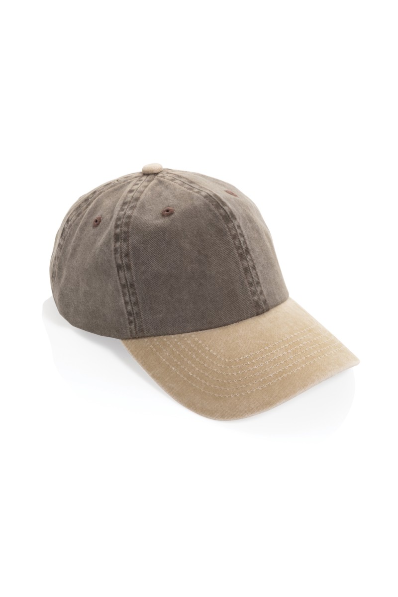Șapcă cu 6 paneluri BEAU AWARE™ Washed din bumbac twill