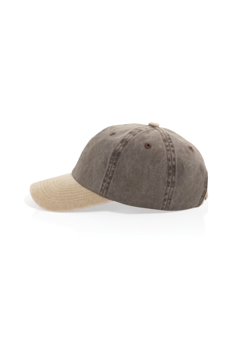 Șapcă cu 6 paneluri BEAU AWARE™ Washed din bumbac twill