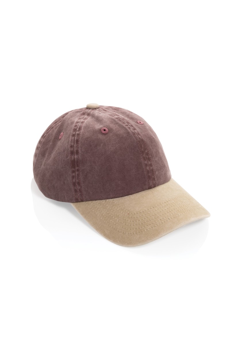 Șapcă cu 6 paneluri BEAU AWARE™ Washed din bumbac twill